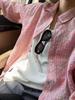 Camisa de Manga Comprida Xadrez Masculina Outono Estilo Americano Retrô Malandro Bonito Casual Camisa Alto Padrão Sensação Rua Frita Casal Nicho Jaqueta