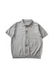 Camisa Polo de Manga Curta Masculina APO Masculina Verão Alta Sensação Solta Casual Gola Cardigã Tricotado Top Camiseta