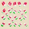 Adesivo para Nail Art Quadrado Europeu Médio e Longo Ano Novo Nail Art Primavera e Verão Padrão Melancia Mais Vendido Unhas Postiças Europeias e Americanas