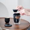 Conjunto de Chá de Viagem de Vidro de Luxo de Entrada Simples Bolsa Portátil para Copo Expresso conjunto para Chá Kung Fu ao Ar Livre Bule