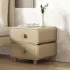 Estilo madera maciza, moderno y lujoso, mesita de noche pequeña creativa 2022, color crema, alternativa de alta gama a la mesita de noche minimalista moderna
