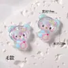 Accesorios de resina de serie de dibujos animados de animales para pulseras y cadenas de teléfono hechas a mano DIY, parches de material de resina