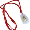 Colgante de jade con incrustaciones de oro Un buen colgante de jade Ratón del zodíaco con incrustaciones de jade Animal chapado en oro Collar colgante Collar
