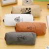 Bolsa de Maquillaje de Lona Linda Coreana y Japonesa Recuerdo de París Estuche Sencillo y Creativo para Lápices Bolsa de Almacenamiento Gran Capacidad para Hombres y Mujeres