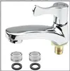 Grifo para Lavabo de un Agujero, Agua Fría Únicamente, Grifo para Lavabo Pedestal de Cocina, Lavabo de Cerámica de Cobre