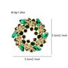 Broche de pedra preciosa colorida incrustada de diamante Bauhinia corpete de cristal temperamento feminino europeu e americano fonte transfronteiriça pin