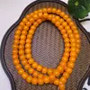 Fornecimento de fábrica verde vegetação tingido amarelo cera de abelha raiz de bodhi pulseira de 108 contas contas soltas acessórios joias DIY atacado