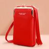 Ventas Directas de Fábrica Nuevo Bolso para Teléfono Móvil de Moda para Mujer Estilo Coreano Moderno Color Sólido Texturizado Bandolera Hombro Bolso Pequeño Cartera