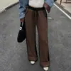 Bai Fen Zhi YiTikTok 2026 Nuevos Pantalones Deportivos Anchos de Estilo Callejero Americano con Bloques de Color y Cordón en la Cintura