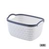 Cesta de Almacenamiento Portátil Apilable Plástico PP Patrón de Lino Cesta de Almacenamiento Moderna Simple Cesta de Almacenamiento para Mascarillas y Alcohol