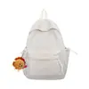 Mochila de Color Sólido Estilo Japonés para Niñas, Bolso Escolar Simple Estilo Campus para Estudiantes Viajeros, Bolso Casual de Gran Capacidad para Viajes para Niñas