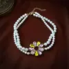 Collar Retro Vintage de Estilo Cortesano, Cadena Única y Elegante para la Clavícula, Joyería de Moda de Gama Alta al por Mayor para Mujeres