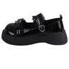 Sapatos Mary Jane de Couro Pequenos com Laço Doce para Dedo Grande para Mulheres 2024 Outono Novo Estilo Japonês Retrô Sapatos Britânicos Versáteis