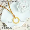 Colar Dourado Antigo Popular, Pingente Círculo Qiankun Estilo Criança Mágica Nezha Retrô, Joia Feminina Estilo Palácio Duradoura