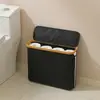 Cesta de almacenamiento de pañuelos transfronteriza caja de almacenamiento para artículos varios transparente de baño hogar dormitorio bambú nan con tapa cesta de almacenamiento