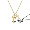 Factory Outlet Nova Moda Europeia e Americana Titanium Steel Cross Collection Ouro banhado a ouro não desbotado em Advanced Clavicle Chain Mulheres