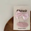 Combinação de Flor de Laço Rosa Doce para Cabelo Infantil Grampo para Bebê Presilha Lateral Presilha para Franja