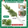 Ramas Artificiales de Pino y Ciprés de Plástico Transfronterizas con Bayas Rojas y Plantas Verdes, Decoración de Arreglo Floral para Mesa de Comedor Navideña