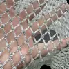 Tecido de Malha Personalizado com Estampa de Hot Beads, Lantejoulas Brilhantes em Formato de Diamante, Tule de Malha com Glitter, Fábrica de Vestidos Personalizados de Alta Qualidade Venda Direta