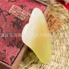 Placa Gua Sha de Jade Espessa para Uso Facial, Especializada para Salões de Beleza, Ferramenta Gua Sha de Jade Transfronteiriça para Área dos Olhos e Raspagem de Meridianos