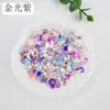 Serie de concha de perla para arte de uñas Maquillaje de ojos Aurora amor ojo de pez helado cola de pez joyería dorada DIY gota de pegamento flujo material de cáñamo
