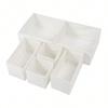 Caja de Almacenamiento para Cajón de Tela Oxford Juego de Seis Piezas Tablero de PP Lavable Ecológico Caja de Almacenamiento Varios Caja Organizadora para Ropa Interior y Calcetines