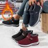 Zapatos de Algodón Personalizados para Mujer, Nuevo Estilo de Invierno, Forrados de Felpa y Engrosados, Botas de Nieve Estilo Pareja, Botas Cortas Cálidas para Caminar al Aire Libre para Mujer