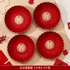 Plato de Frutas para Boda, Plato de Dulces para Boda, Mesa de Café para Sala de Estar de Boda, Plato Rojo Especial para Boda, Plato de Frutas Secas de Celebridad de Internet para Hogar de Compromiso