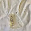Estilo Chanel Encaje Corazón de Niña Lazo Hecho a Mano DIY Cadena para Teléfono Móvil Portátil Original Cámara CCD Adornos Colgantes