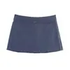 2025 Nova Saia Midi A-Line Emagrecedora de Cintura Alta Anti-Exposição Versátil Calça Culotte Curta Decorada com Cinto 4661522