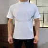 Camiseta de Manga Corta para Hombre de Verano, Ocio al Aire Libre, Deportes, Fitness, Moderna, Versátil, de Media Manga, Transpirable, de Secado Rápido, Top Ligero