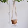 Cesta colgante de flores de paja hecha a mano Pastoral para colgar en la pared Plantación verde Maceta para flores carnosas Arte de la personalidad Cesta colgante de sauce multicapa