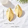 Pendientes de marquise martillados transfronterizos, pendientes de botón de metal martillado irregular tridimensional para mujer, venta directa del fabricante de Qingdao