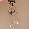 ¡Espumoso! Pendientes Largos de Diamante en Forma de Rombo de Gama Alta, Nuevo Modelo 2026, Estilo para Fiestas Nocturnas, Pendientes de Botón, Ganchos para Orejas, Pendientes Colgantes, Pendientes
