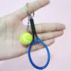 Llavero de Raqueta de Tenis Simulada, Colgante Creativo y de Moda para Bolso, Regalo Souvenir, Pequeño Colgante Decorativo de Año Nuevo del Caballo