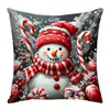 Fundas de Almohada Estampadas Estilo Navideño Transfronterizo Decoración del Hogar Fundas de Cojín Ambiente Festivo Fundas de Almohada para Sofá Mesita de Noche Venta al por Mayor