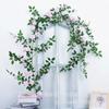 Simulação Rose Vine Rose Vine Flor Artificial Videira Ar Condicionado Tubo Decoração Flor Videira Parede de Enrolamento Plástico Flor Sombra