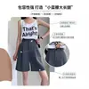 Shorts de terno preto feminino verão fino solto casual perna larga cintura alta perna reta linha A modelador 5 cinco pontos calças comprimento médio
