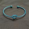 Pulseira Nó de Amor de Metal Europeu e Americano Pulseira Feminina Faça Você Mesmo Abertura Ouro Rosa Joia de Mão Nupcial Tribal Kink