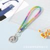 Moda criativa diamante corda chaveiro cordão tubo redondo adesivo tubo broca tira decoração chave do carro corda acessórios atacado