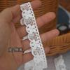 Exquisito Encaje Bordado de Hilo de Algodón de Malla Bilateral para Ropa con Empalme de Materiales Decorativos DIY Accesorios para Cuello de Falda