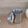 Cesta para freír de acero inoxidable Olla para freír Cocina comercial y doméstica con tapa Cesta para filtrar aceite Mango removible Filtro de suciedad Olla para aceite