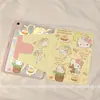 Funda Amarillo Custard con Forma de Corazón para Gatito para Tableta Apple iPad, Soporte Giratorio Mini, Ranura para Pro Pen, Air Dibujo Animado