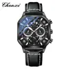 Reloj Marca Chenxi Reloj de Cuarzo Multifuncional Comercio Exterior Calendario Hueco Luminoso Cronógrafo Reloj para Hombre Fabricante Venta al por Mayor