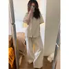 Pijama Rayado Perezoso Estilo Coreano para Mujer, Nuevo Estilo de Verano, Holgado de Manga Corta y Pantalón Largo, Ropa para el Hogar, Conjunto de Talla Grande, Se Puede Usar Afuera