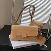 2026 Nova Bolsa de Ombro Único Transversal Retrô Simples de Alta Qualidade Moda Versátil Pequena Quadrada Bolsa de Axila Feminina
