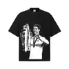 2026 Camiseta de Algodón Pesado de Punto Transpirable Estilo Retro Americano Cuello Redondo Manga Corta para Hombre, Conmemorativa del Trofeo Cristiano Ronaldo Transfronterizo 300g