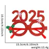 Óculos de Natal 2025 Decoração de Festa Infantil Suprimentos Decorações de Natal Adereços para Fotos Armações de Óculos de Rena