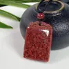 Colgante de Arena de Cristal de Cinabrio Natural Crudo con Alto Contenido para Hombres y Mujeres, Adecuado para el Año del Zodiaco, Venta al por Mayor y Dropshipping