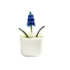 Plantas en maceta de vidrio Zibo, flores de diciembre, ramos de flores artificiales, flores de vidrio para cumpleaños, decoraciones de escritorio, adornos blancos, Día de la Madre transfronterizo